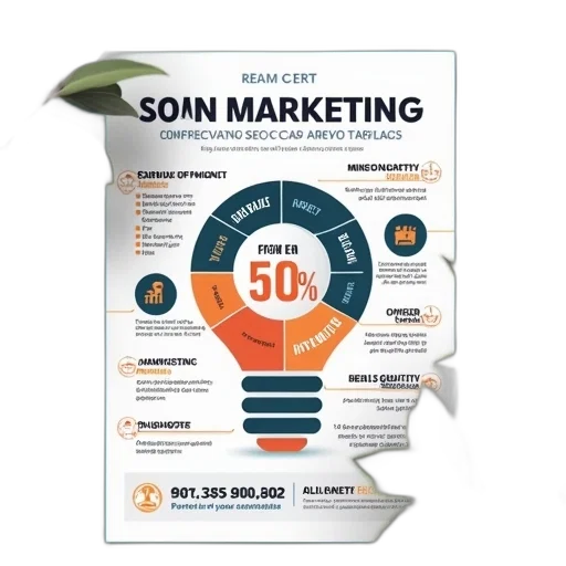 seo, marketing, flyer, template transparent PNG cut-out