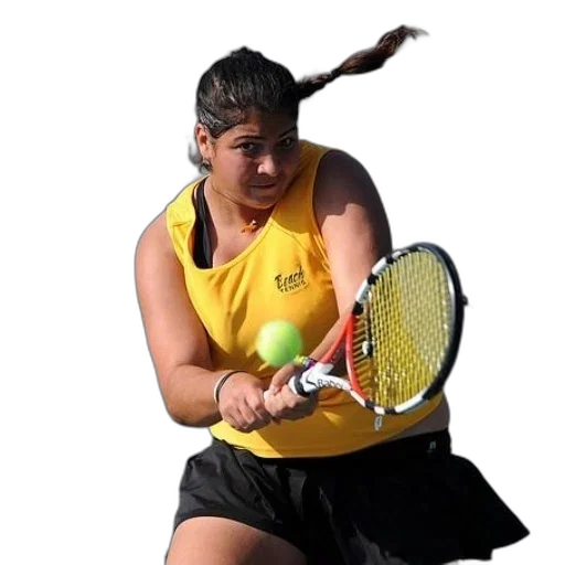 staff, woman, yellow, tank transparent PNG cut-out