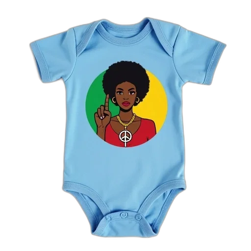 baby, blue, onesie, circular transparent PNG cut-out
