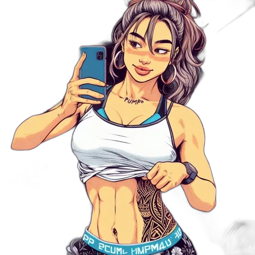 cartoon, anime, comic book art, pixel art transparent PNG cut-out