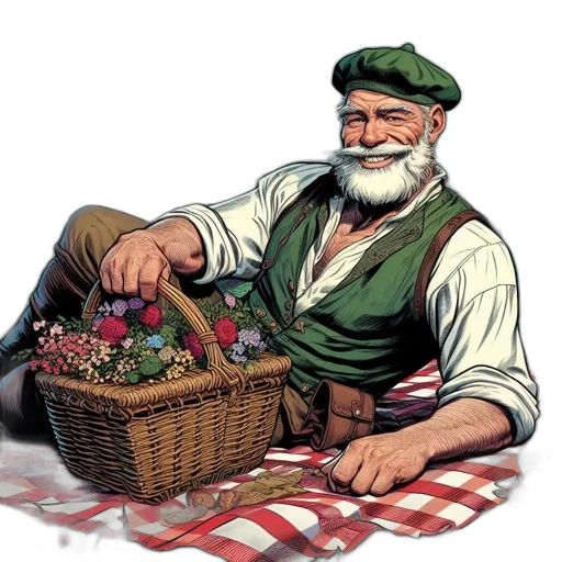 food, photorealistic, concept art, elderly transparent PNG cut-out