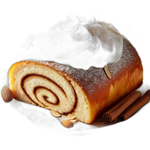 food, roll, cake, cinnamon-banana transparent PNG cut-out