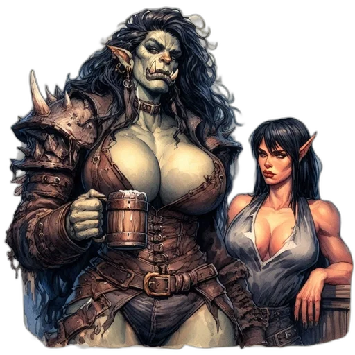 fantasy art, comic book art, concept art, pixel art transparent PNG cut-out