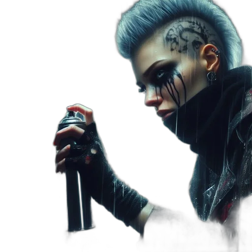 jacket, weapon, cyberpunk, concept art transparent PNG cut-out