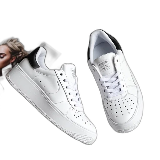 shoes, photorealistic, pair, white transparent PNG cut-out