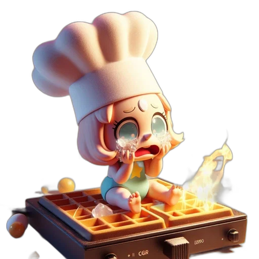 food, staff, robot, 3d render transparent PNG cut-out