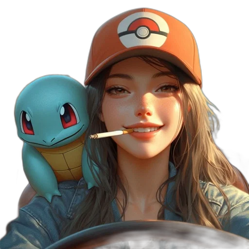 hat, face, weapon, photorealistic transparent PNG cut-out