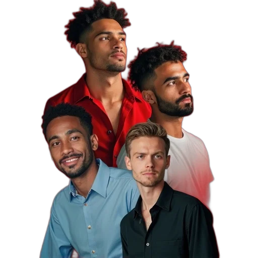 staff, jacket, face, hair transparent PNG cut-out
