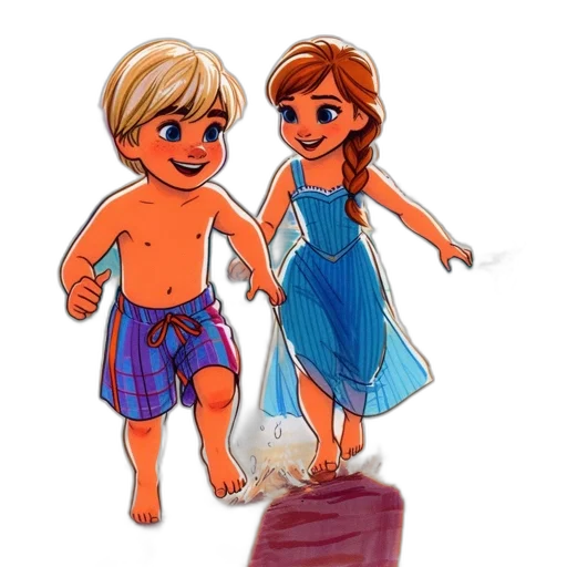dress, cartoon, concept art, watercolor transparent PNG cut-out