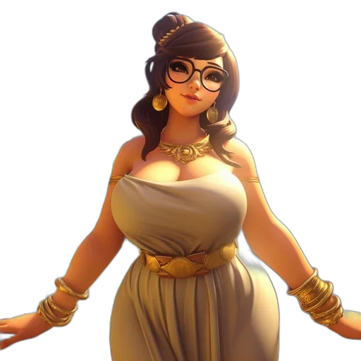 dress, staff, weapon, crown transparent PNG cut-out