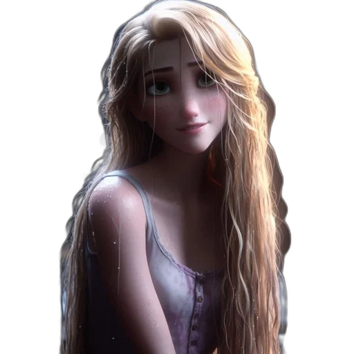 dress, hair, face, crown transparent PNG cut-out