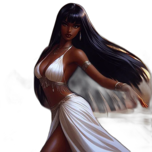 dress, hair, fantasy art, concept art transparent PNG cut-out