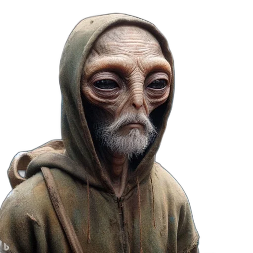 face, mask, staff, creature transparent PNG cut-out