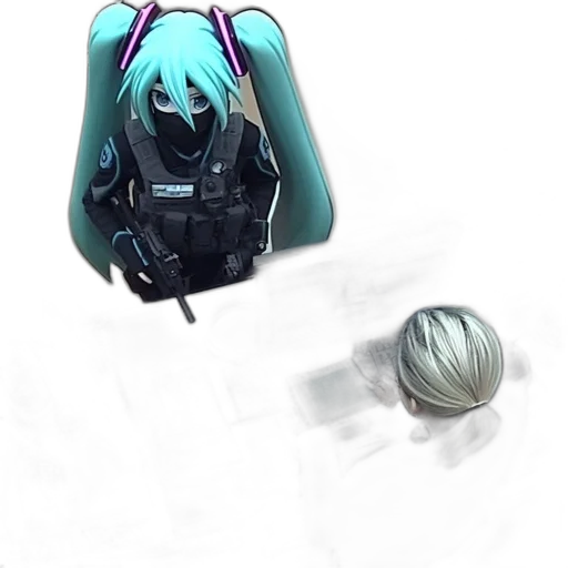 mask, robot, hair, creature transparent PNG cut-out
