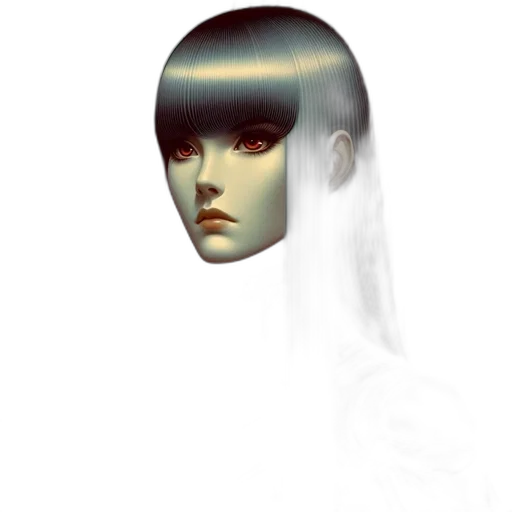 face, hair, robot, mask transparent PNG cut-out