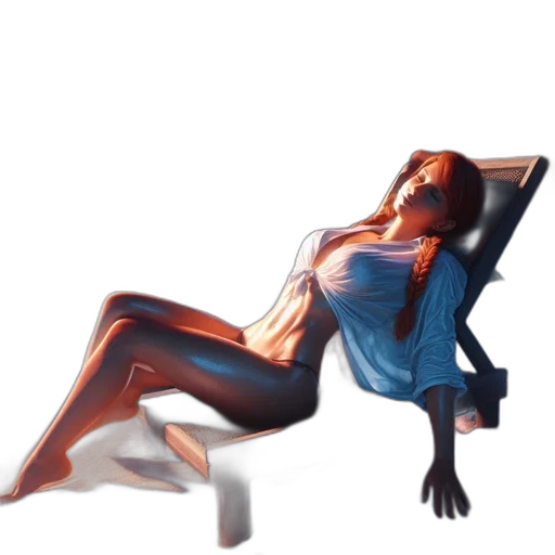 furniture, 3d render, concept art, photorealistic transparent PNG cut-out
