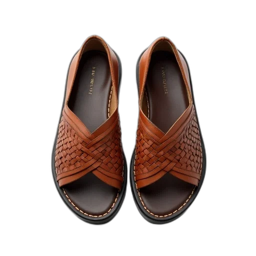 shoes, pair, brown, leather transparent PNG cut-out