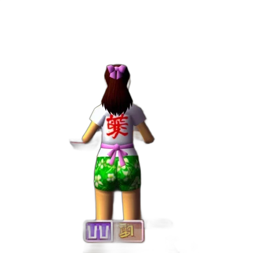 dress, staff, hat, 3d render transparent PNG cut-out