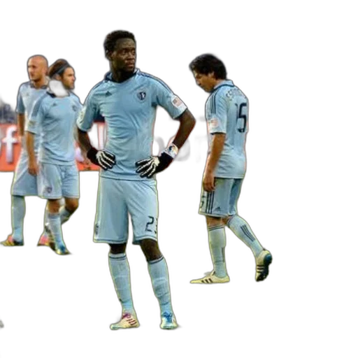 soccer, player, light, blue transparent PNG cut-out