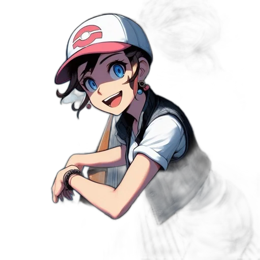 hat, staff, creature, face transparent PNG cut-out