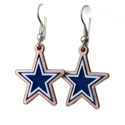 jewelry, earrings, dallas, cowboys transparent PNG cut-out