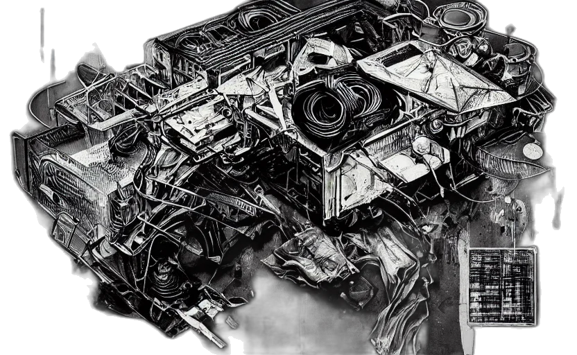 car, robot, weapon, face transparent PNG cut-out