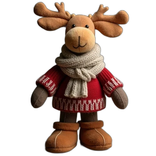 animal, 3d render, stuffed, moose transparent PNG cut-out