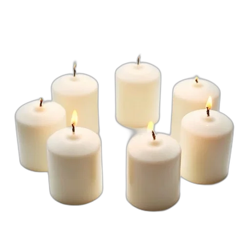 fire, collection, white, candles transparent PNG cut-out