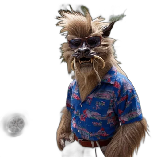 animal, jacket, staff, creature transparent PNG cut-out