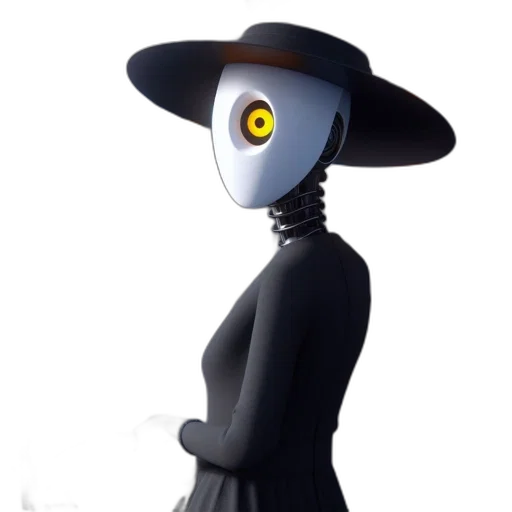 robot, mask, hat, dress transparent PNG cut-out