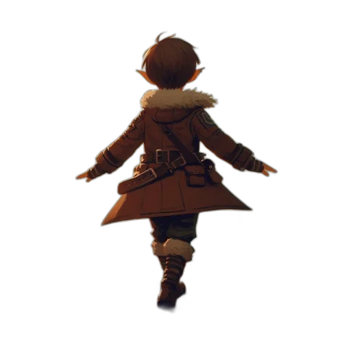 jacket, staff, sword, dress transparent PNG cut-out