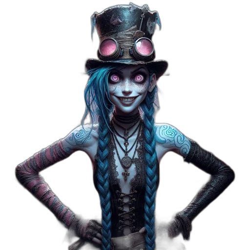 hat, mask, creature, staff transparent PNG cut-out
