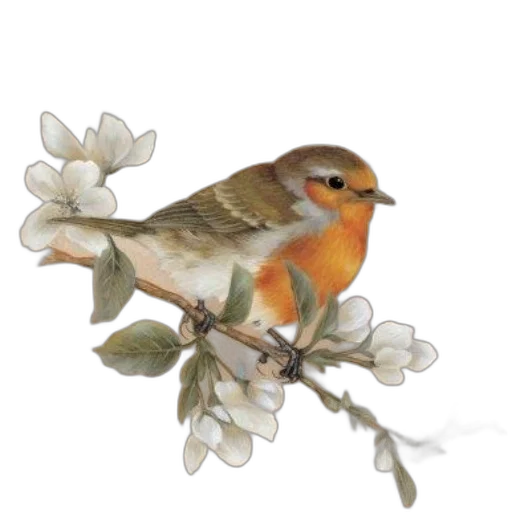 animal, flower, photorealistic, oil painting transparent PNG cut-out