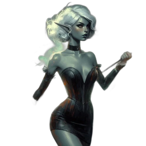 dress, concept art, fantasy art, comic book art transparent PNG cut-out