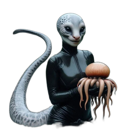 creature, animal, staff, robot transparent PNG cut-out