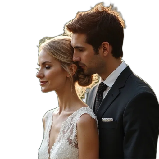 crown, photorealistic, wedding, person transparent PNG cut-out
