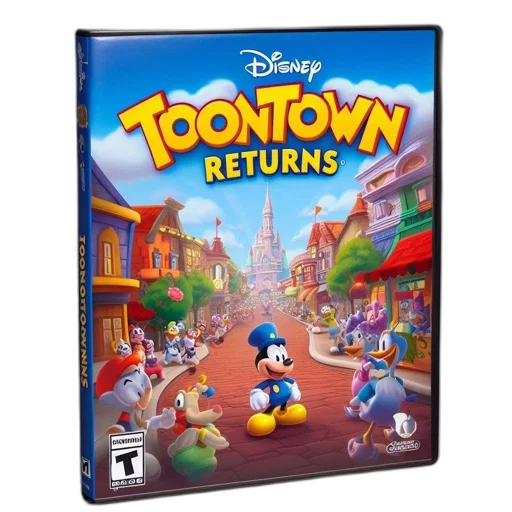 concept art, city street, toontown, returns transparent PNG cut-out