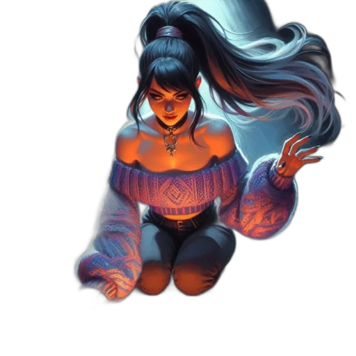 dress, hair, concept art, fantasy art transparent PNG cut-out