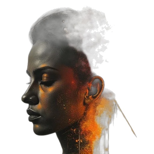 face, crown, hair, jewelry transparent PNG cut-out