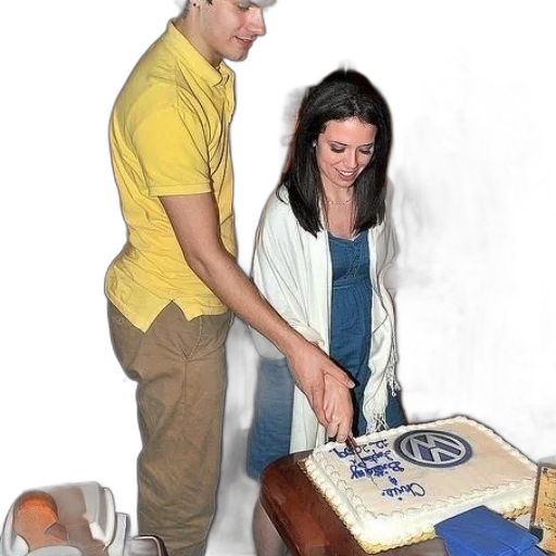 man, yellow, shirt, woman transparent PNG cut-out
