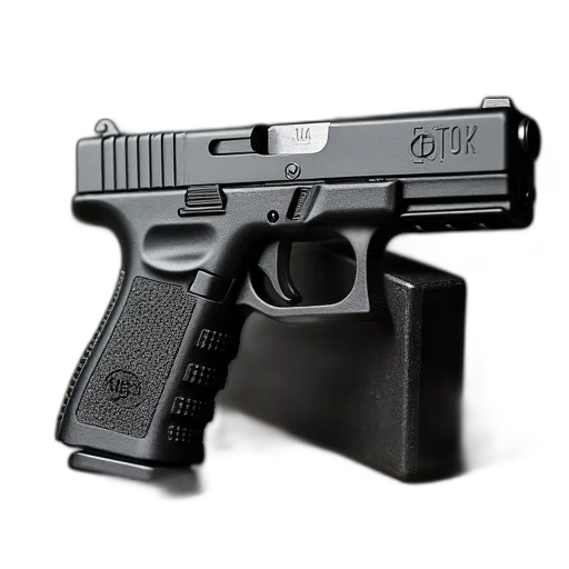 weapon, 3d render, photorealistic, glock transparent PNG cut-out