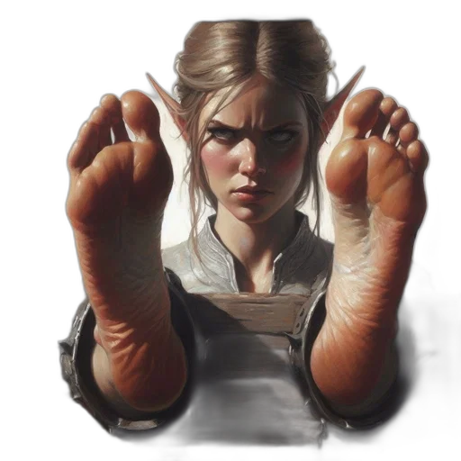 shoes, face, staff, concept art transparent PNG cut-out