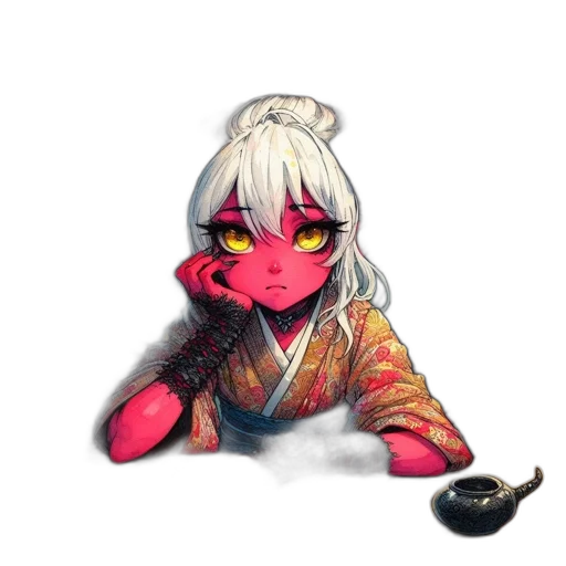 dragon, mask, staff, weapon transparent PNG cut-out