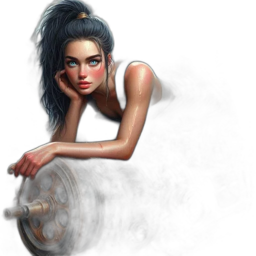hair, fantasy art, concept art, photorealistic transparent PNG cut-out