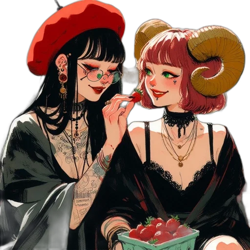 jewelry, food, hat, concept art transparent PNG cut-out