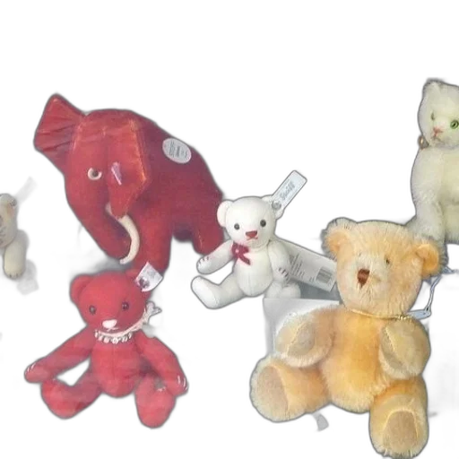 3d render, display, stuffed, animals transparent PNG cut-out