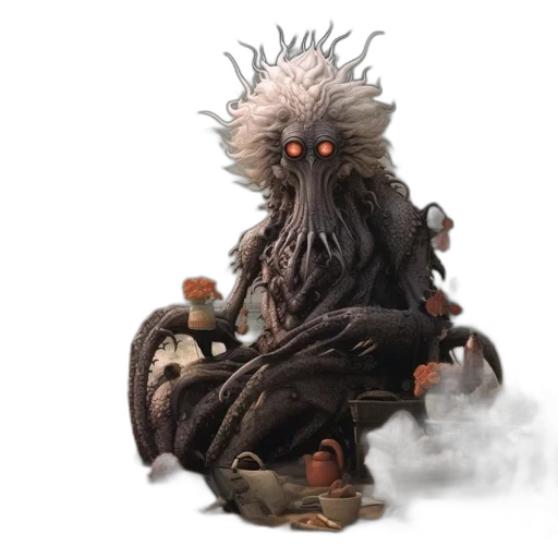 creature, concept art, fantasy art, 3d render transparent PNG cut-out