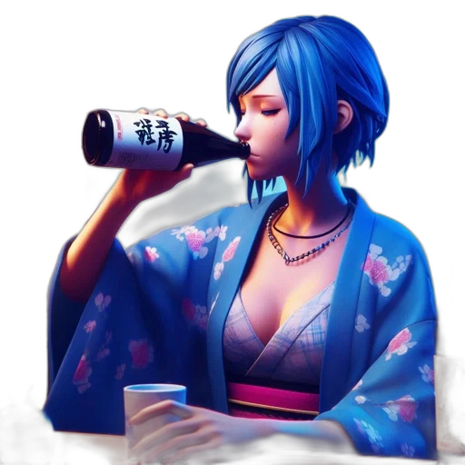 bottle, jacket, dress, concept art transparent PNG cut-out