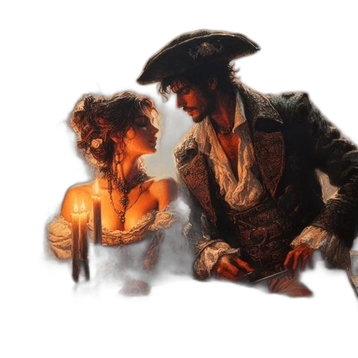 jacket, hat, concept art, oil painting transparent PNG cut-out