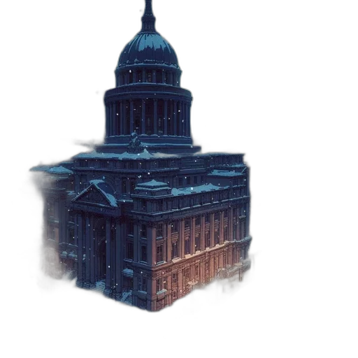 building, concept art, watercolor, 3d render transparent PNG cut-out